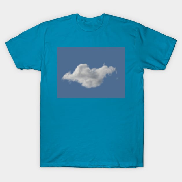 Lonely Cloud Blue Sky T-Shirt by tribbledesign